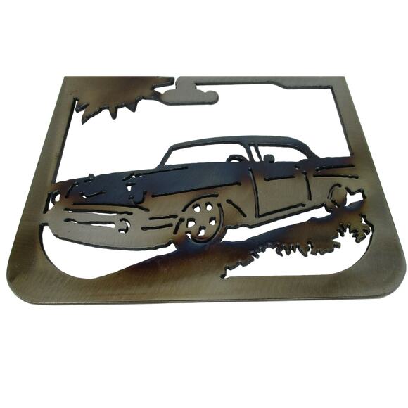 Vintage Car Trivet Metal Art, Metal Trivet, Car Decor, Heat Treat Metal Art - Picture 3 of 3
